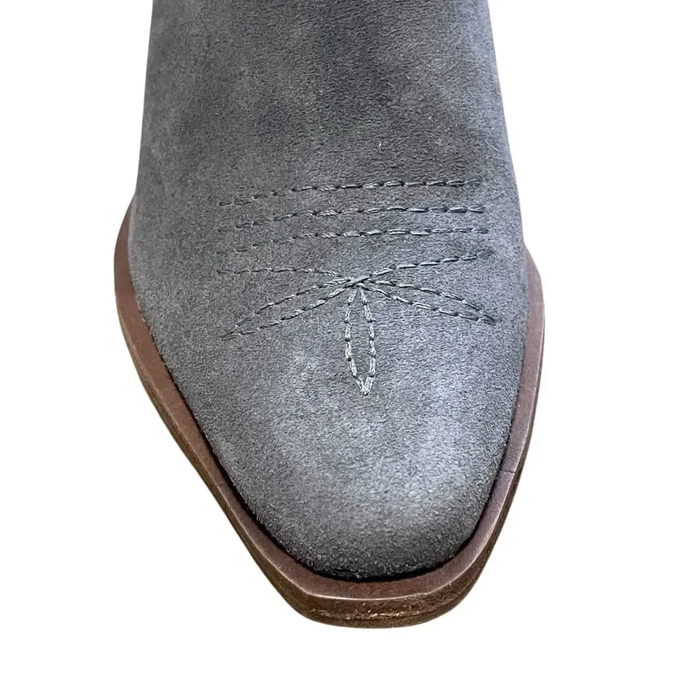 Dolce Vita Womens Silma Grey Gray Suede Mid-Calf Western Bootie Size 5.5 NEW130